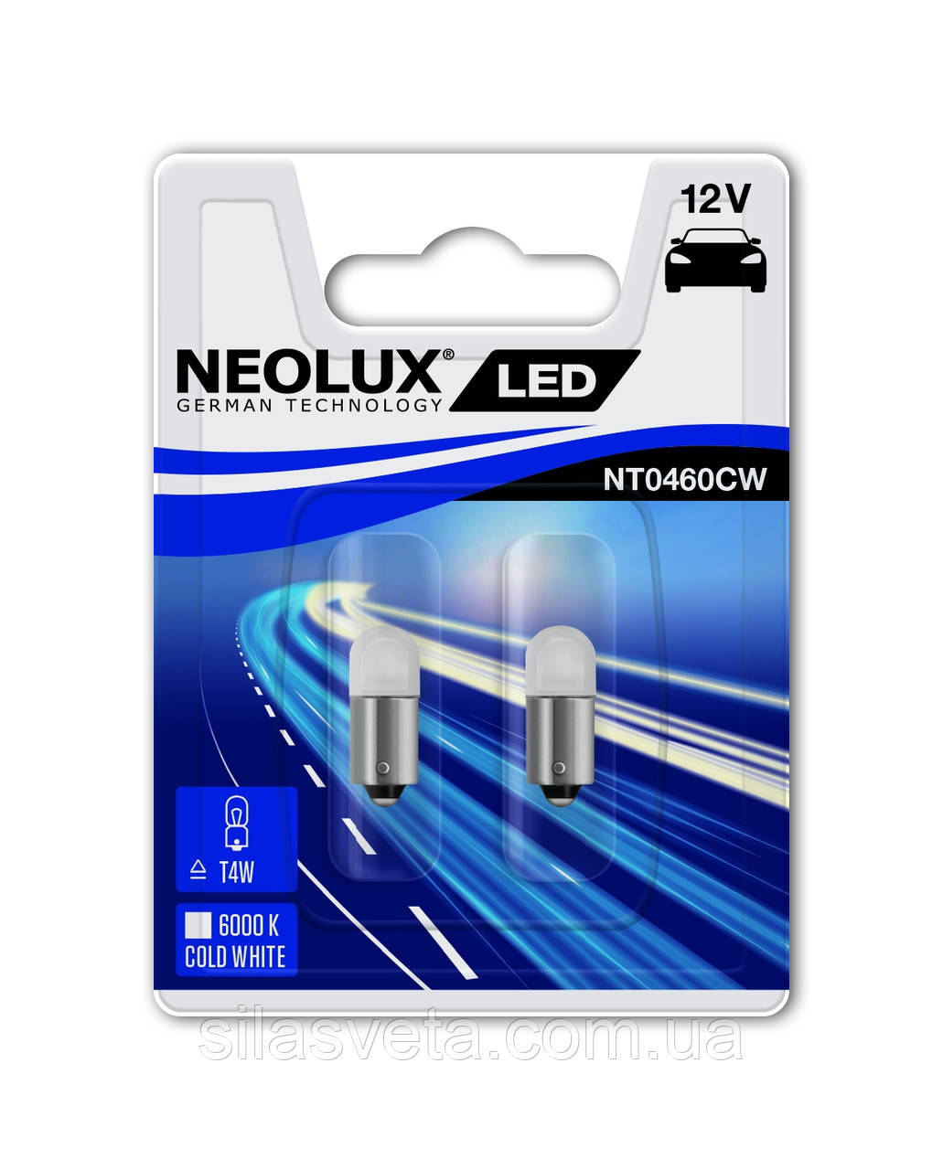 Світлодіодні лампи 	NEOLUX T4W LED 12 V 6000 K ХОЛОДНИЙ БІЛИЙ