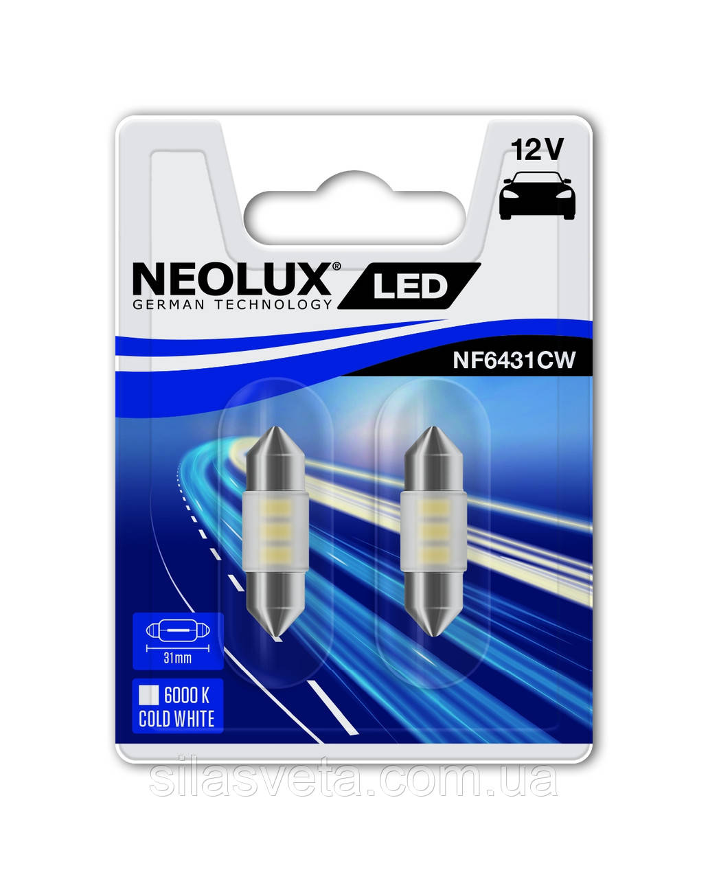 Світлодіодні лампи 	NEOLUX C5W LED (31 mm) 12 V 6000 K ХОЛОДНИЙ БІЛИЙ