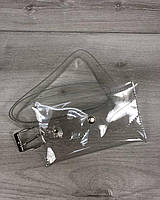 Сумка на пояс женская прозрачная модная силиконовая поясная мини сумочка клатч бананка для девушек из силикона