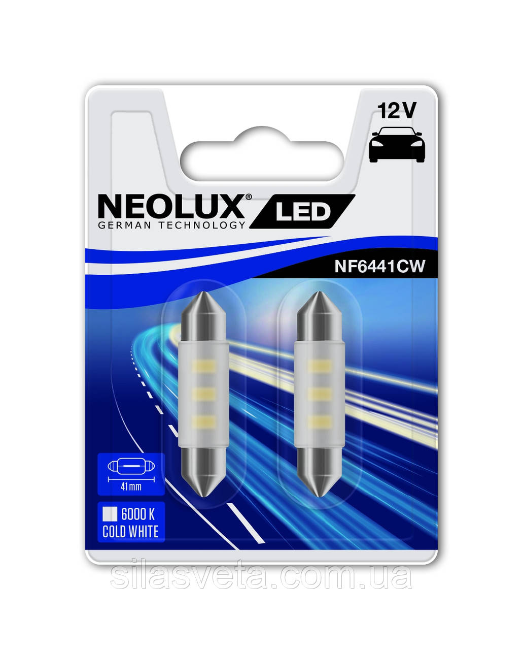 Світлодіодні лампи NEOLUX C5W LED (41mm) 12V 6000K ХОЛОДНЫЙ БЕЛЫЙ
