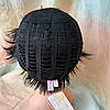 Коротка перука з термоволокна чорний E-9318-1, фото 8