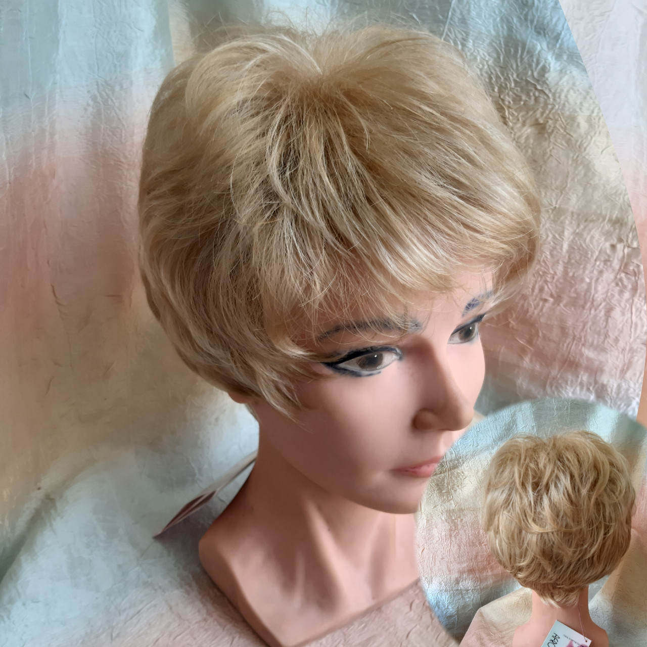 Перука коротка пишна з термоволосся пісочний блонд RG KOLN-15H613, фото 1