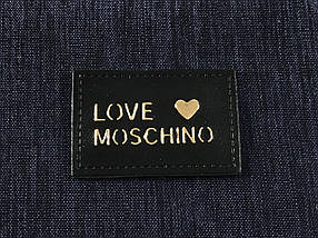 Нашивка Love Moschino золото 45х30 мм