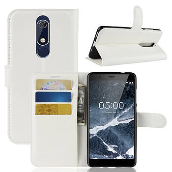 Чохол-книжка Litchie Wallet для Nokia 5.1 Білий