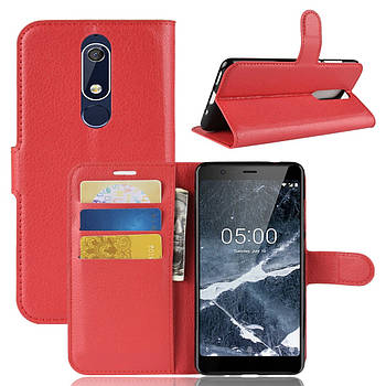 Чохол-книжка Litchie Wallet для Nokia 5.1 Червоний