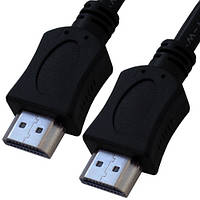 Шнур HDMI (штекер - штекер) Vers.1,4, діам.-6мм, 1м, чорний