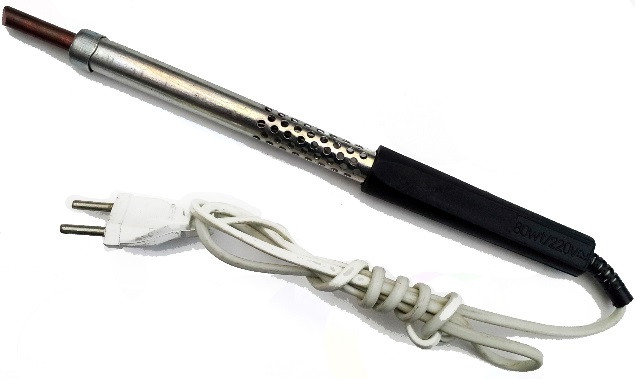 Паяльник 80Вт, 220В, з пластиковою ручкою, мідним жалом, Запоріжжя, фото 1