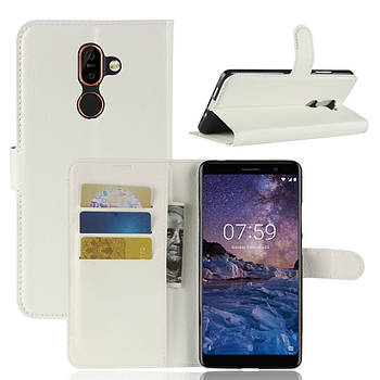Чохол-книжка Litchie Wallet для Nokia 7 Plus Білий