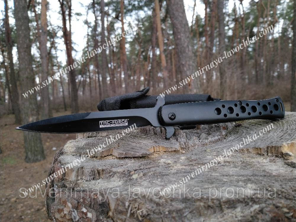 Ніж напівавтомат Стилет Іспанська Tac-force BlackAce Speedster model