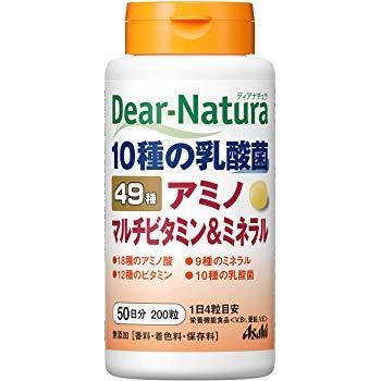 Asahi Dear Natura BEST Японські вітаміни, мінерали, амінокислоти (49 компонентів), 200 таб на 50 днів