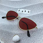 Червоні окуляри в золотій оправі, фото 6