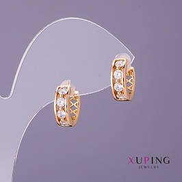 Сережки Xuping стрази білі