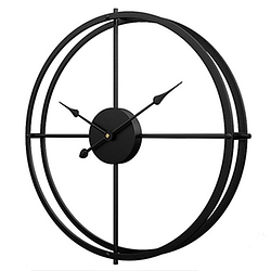 Настінний годинник Ti-Time (50 cм) в стилі лофт Loft2-B-500 металевий чорний
