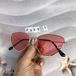 Коралові очки в золотистій оправі, фото 8