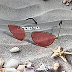 Коралові очки в золотистій оправі, фото 9