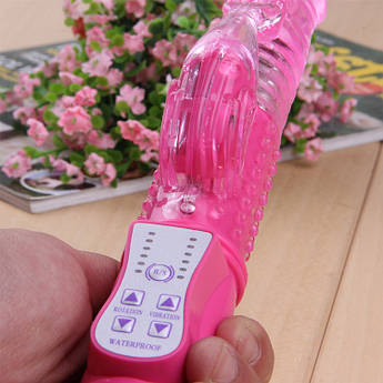 Вібратор іграшка для жінок багатофункціональний, стимулятор G і клітора, обертання, ротація.Рожевий.