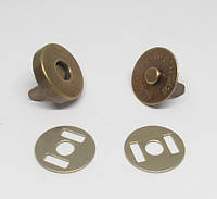 Магнитные кнопки для сумок,  цвет антик 20мм