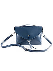 Сумка жіноча шкіряна синього кольору