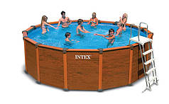 Каркасний басейн із дерев'яними панелями Intex 54930