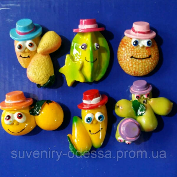 Магніт на холодильник — фрукти й овочі, фото 1