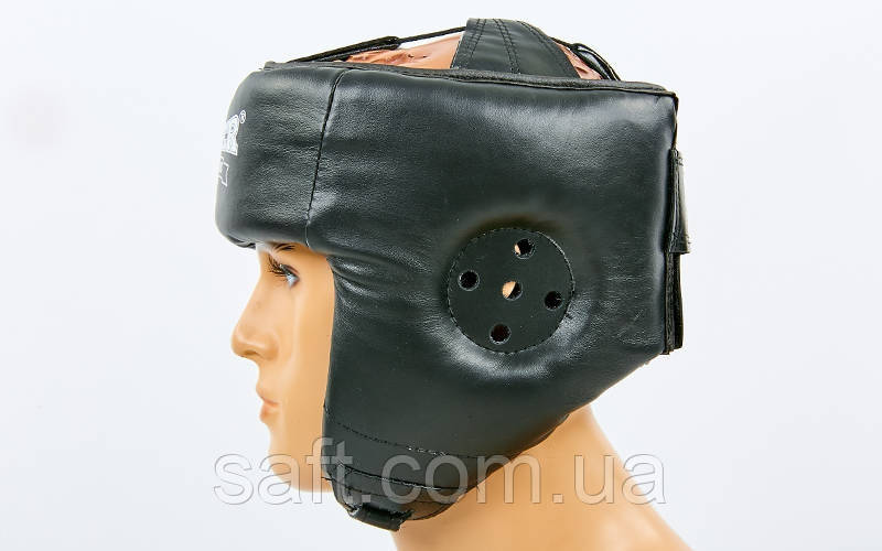 Шлем боксерский открытый кожаный BOXER (р-р L, черный) - фото 8 - id-p931240113