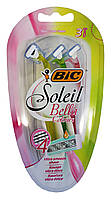 Женские одноразовые 4 лезвийные бритвенные станки BIC-4 Soleil Bella - 3 шт.