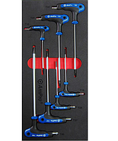 Набір викруток TORX з Т-подібною ручкою, 7 пр. у м'якому ложементі T22898