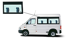 Бічне панорамне скло коротка база Volkswagen LT 1996-2006 заднє ліве