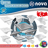Трап зливний пластиковий 100х100 мм бічний вихід Ø 50 мм NOVA 5050, фото 4
