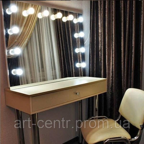 Туалетный столик с двумя выдвижными ящиками и гримерным зеркалом (ID ...