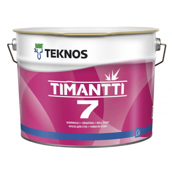 Водорозчинна фарба для стін та стелі Teknos Timantti 7, 2.7 л
