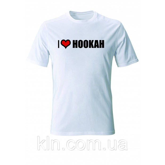 Футболка кальянщика для любителей кальянов I love hookah - фото 1 - id-p931358269