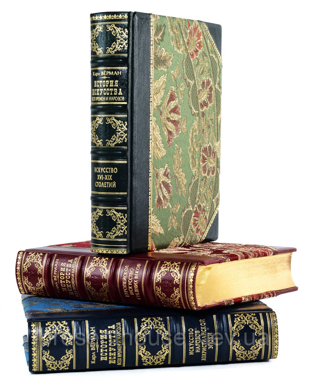 «Історія мистецтва всіх часів і народів» в 3 томах Подарункове видання в шкіряній палітурці, фото 1