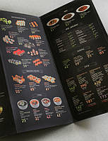 Распечатка меню для кафе, ресторанов (разработка дизайна)