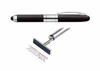 Ручка шариковая "Shiny" 4321 мини-стилус со штампом чёрный корпус в футляре