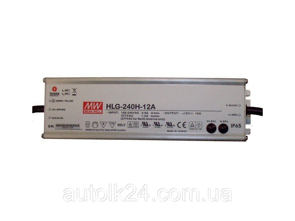 Блок живлення MW Mean Well HLG-240H-12A — IP65 герметичний