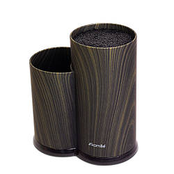 Підставка для ножів та кухонних приналежностей (подвійна) з наповнювачем Kamille (висота 22 см)