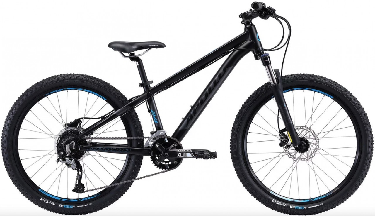 Велосипед 24" Apollo ASPIRE 24 matte Black / matte Charcoal / matte Blue