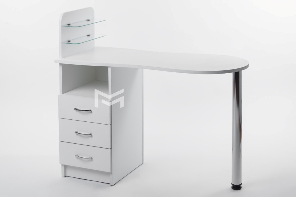 Манікюрний стіл з поличками MARKSON M101 "Естет No1" білий, фото 1