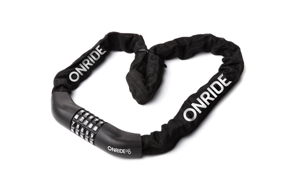 Велозамок ONRIDE Tie Code 10 ланцюговий кодовий 4x1000мм