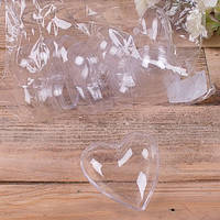 Серце пластмасове розкладне 8 см (10 шт.)