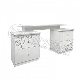 Туалетний столик 4Ш у спальню Богема Білий Глянець Міромарк