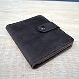 Коричневе портмоне Mr.Falke з натуральної шкіри, фото 4