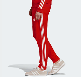 Демісезонні спортивні штани для тренувань Adidas Adicolor Scarlett Red (Адидас)