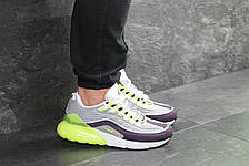 Кросівки Nike Air Max 95 + Max 270, сірі з салатовим, фото 3