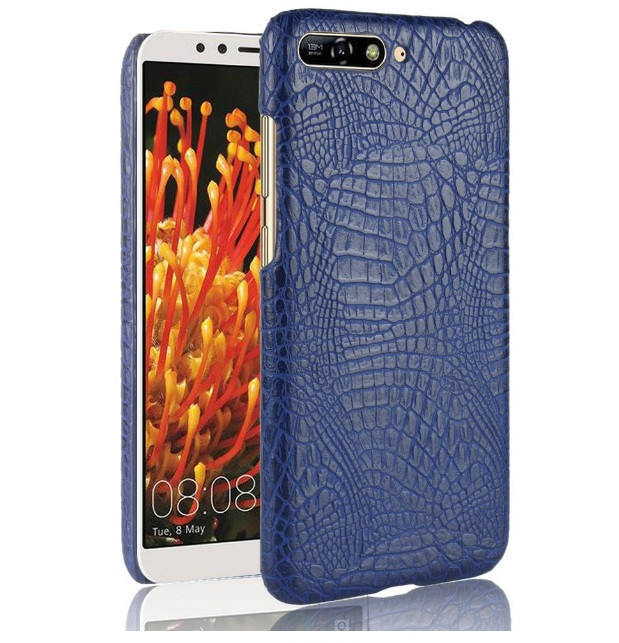 Чохол накладка Croco Style для Huawei Y6 2018 Темно-синій