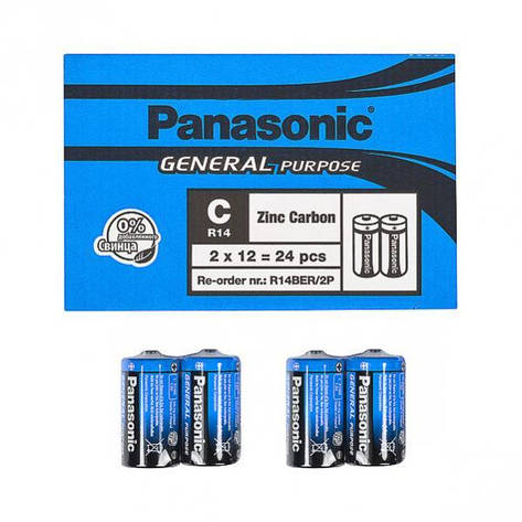 Батарейка Panasonic R14 BER/2 p General Purpose уп 2 шт.), фото 1