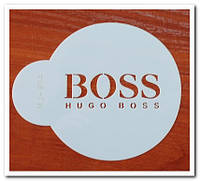 Трафарет "Hugo BOSS" круглый для украшения тортов Бренды