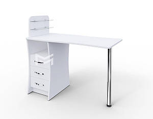 Манікюрний стіл із поличками під лак MARKSON M104 "Елегант" білий