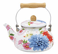 Чайник эмалированный Benson, объем 2,5 л в двух расцветках (деревянная ручка)